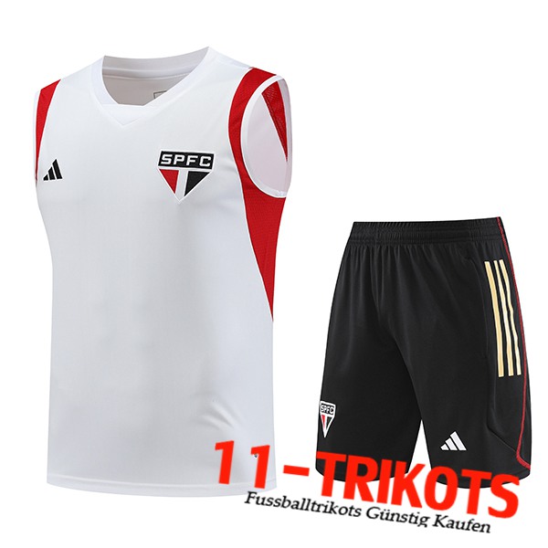 Trainings-Tanktop + Shorts Sao Paulo FC Wei? 2023/2024