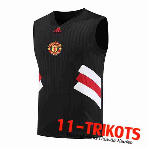 Trainings-Tanktop Manchester United Schwarz 2023/2024 -02