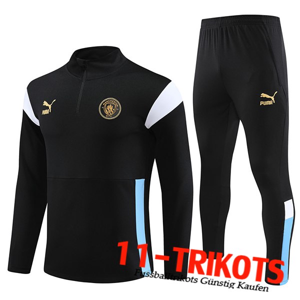 Trainingsanzug Manchester City Schwarz 2023/2024