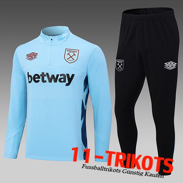 Trainingsanzug West Ham Kinder Hellblau 2023/2024