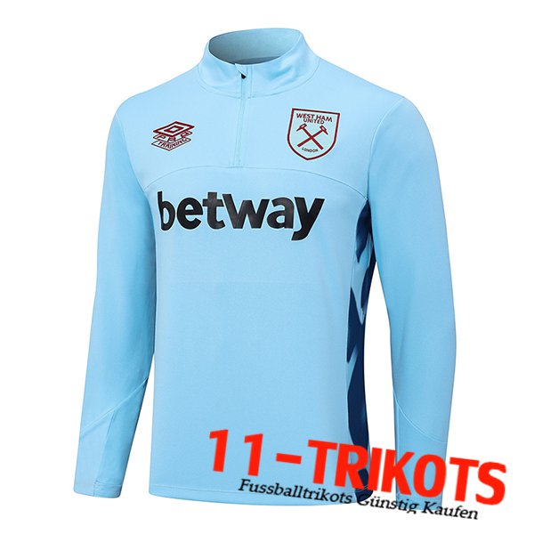 Training Sweatshirt West Ham Hellblau 2023/2024