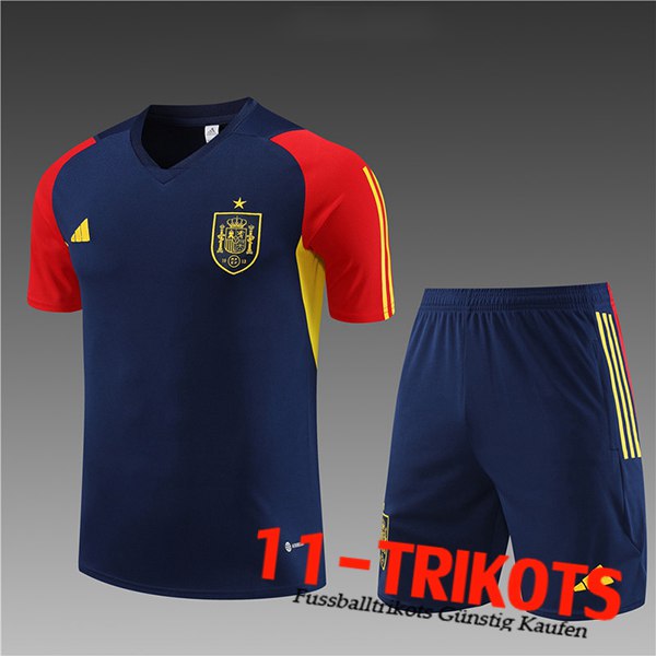 Trainingstrikot + Shorts Spanien Kinder Navy blau 2023/2024