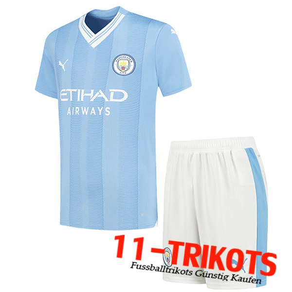 Fussball Trikots Manchester City Kinder Heimtrikot 2023/2024