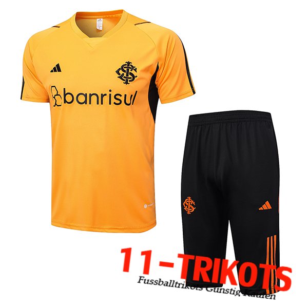 Brasilien Trainingstrikot + Shorts Orange 2023/2024