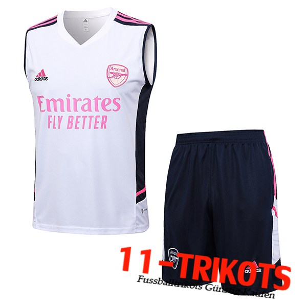 Arsenal Trainings-Tanktop + Shorts Weiß 2023/2024 -02