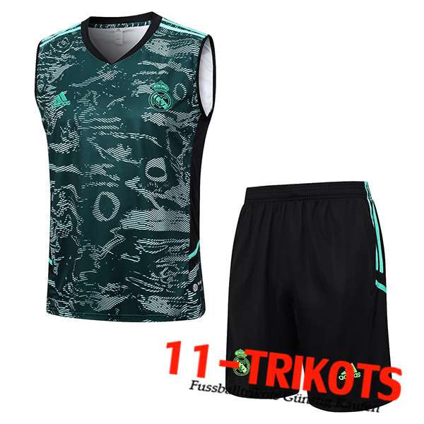 Real Madrid Trainings-Tanktop + Shorts Grün 2023/2024 -02