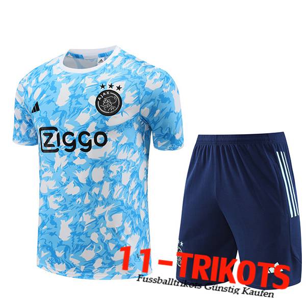 Ajax Trainingstrikot + Shorts Hellblau 2023/2024