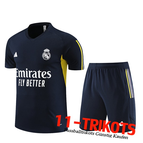 Real Madrid Trainingstrikot + Shorts Navy blau 2023/2024