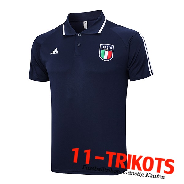 Italien Poloshirt Navy blau 2023/2024 -04