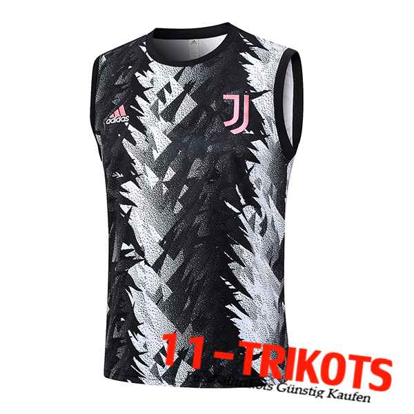 Juventus Trainings-Tanktop Schwarz/Weiß 2023/2024 -02