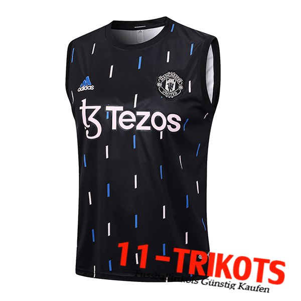 Manchester United Trainings-Tanktop Schwarz 2023/2024 -03