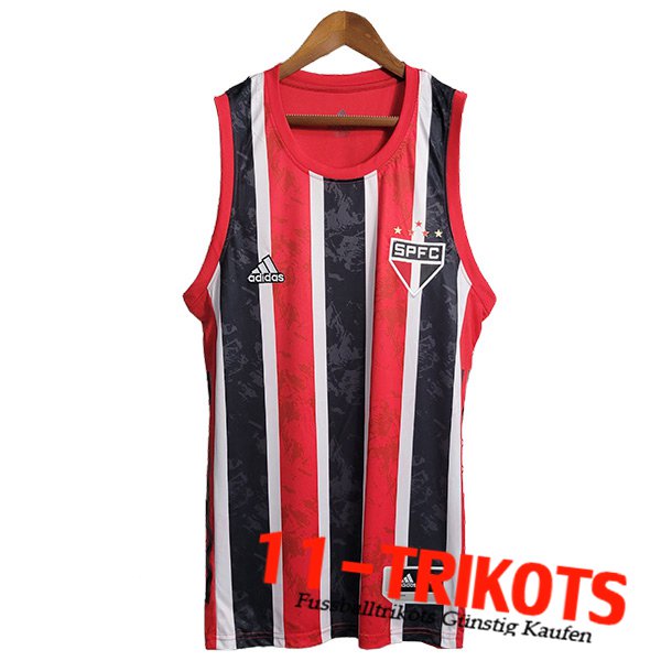 Sao Paulo FC Trainings-Tanktop Rot/Schwarz 2023/2024