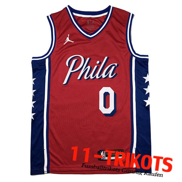 Trikots Philadelphia 76ers (MAXEY #0) 2023/24 Rot