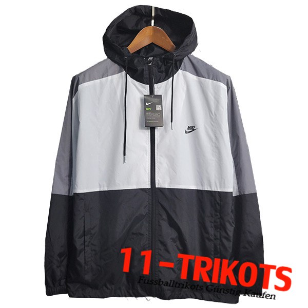 Nike Windjacke Weiß/Schwarz/Grau 2023/2024