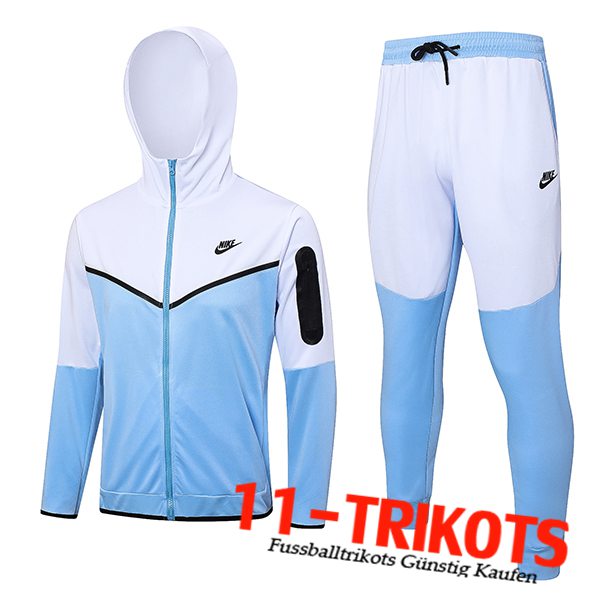 Nike Trainingsanzug Mit Kapuze Trainingsjacke Windbreaker Blau/Weiß 2023/2024