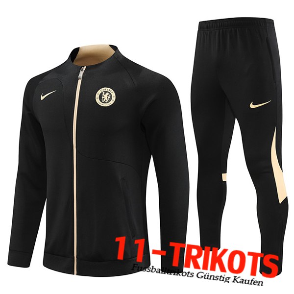 FC Chelsea Trainingsanzug (Jacke) Schwarz 2023/2024