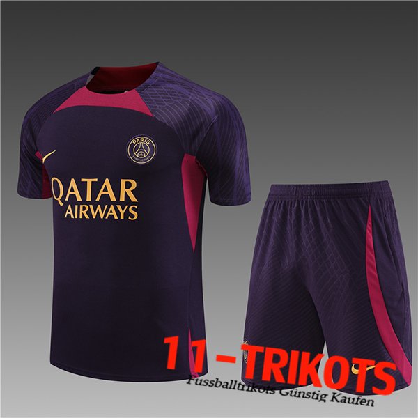 PSG Trainingstrikot + Shorts Kinder lila 2023/2024