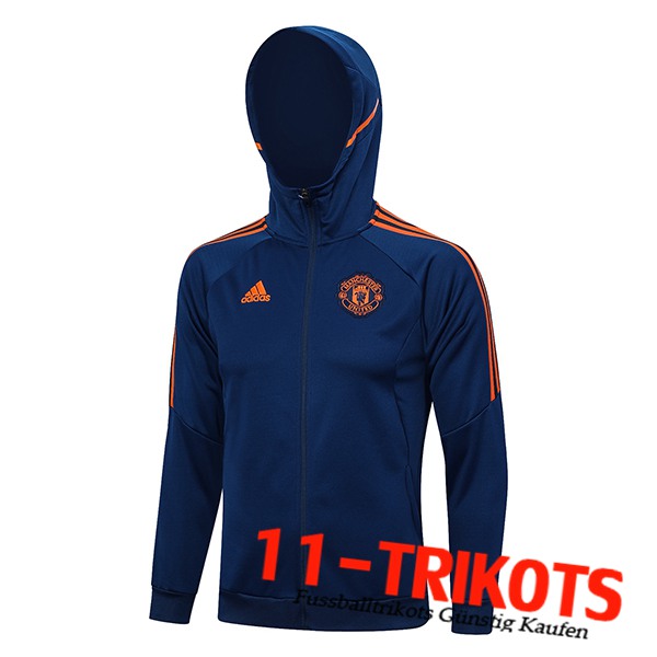 Manchester United Trainingsjacke Mit Kapuze Navy blau 2023/2024