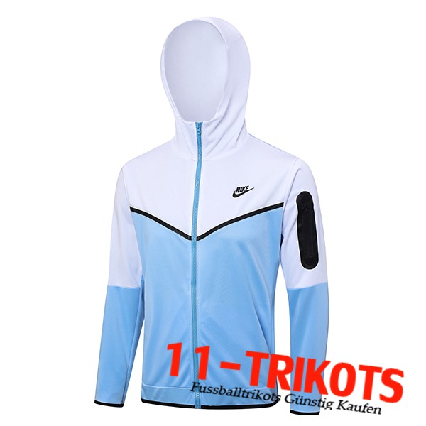 Nike Trainingsjacke Mit Kapuze Blau/Weiß 2023/2024