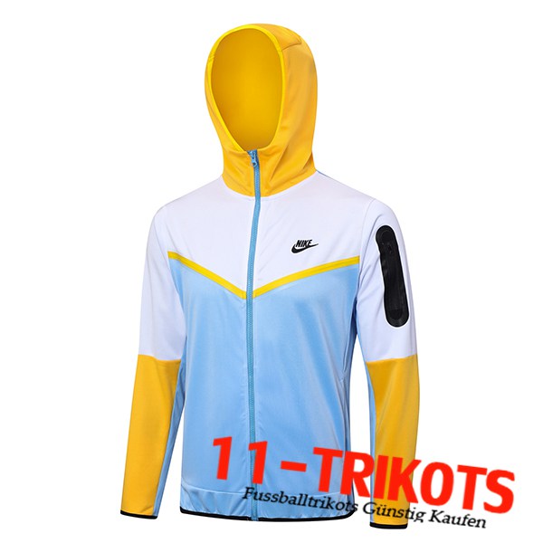 Nike Trainingsjacke Mit Kapuze Blau/Weiß/Gelb 2023/2024