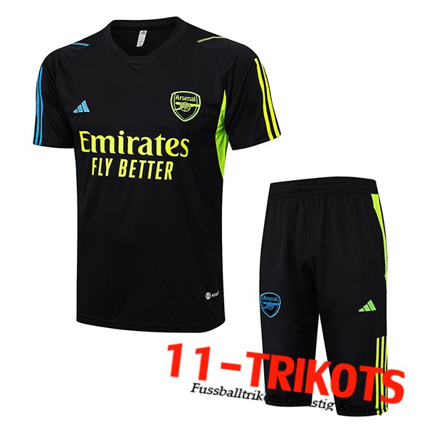 Arsenal Trainingstrikot + Shorts Schwarz 2023/2024 -03