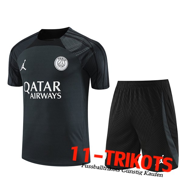 Jordan PSG Trainingstrikot + Shorts Dunkelgrau 2023/2024