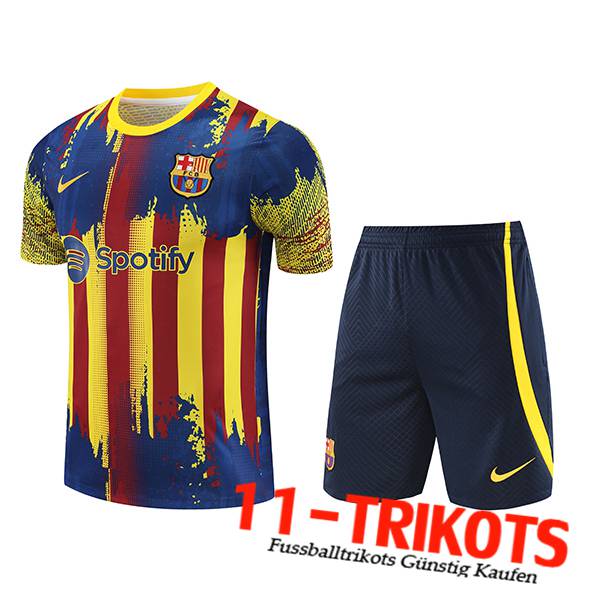 Jordan FC Barcellona Trainingstrikot + Shorts Rot/Gelb/Blau 2023/2024