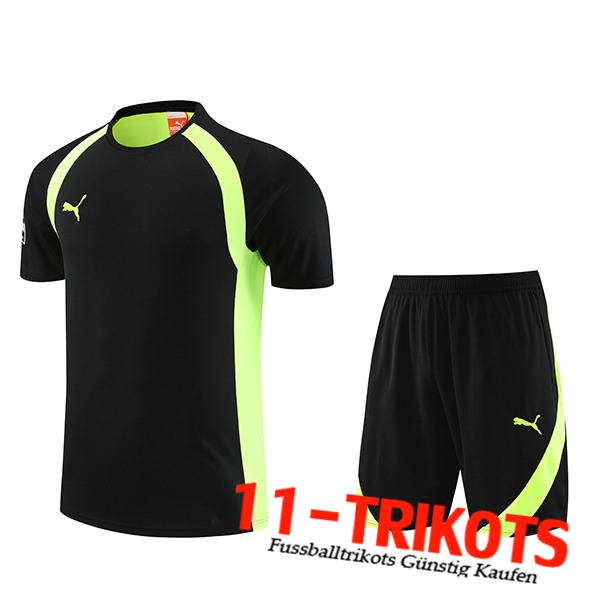 Puma Trainingstrikot + Shorts Schwarz 2023/2024