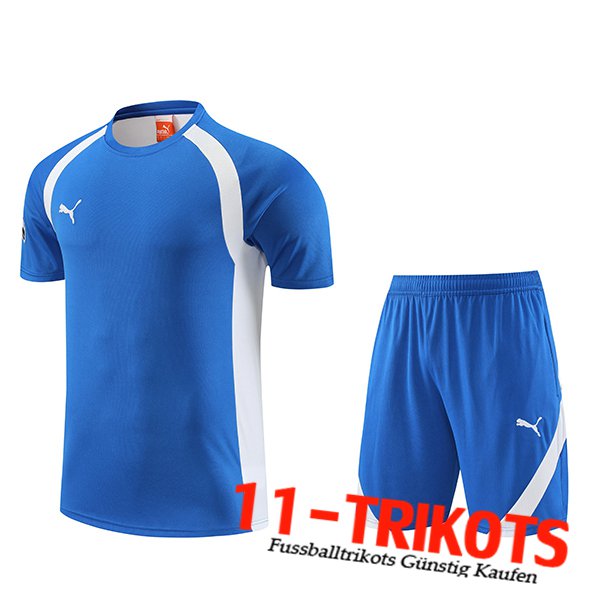 Puma Trainingstrikot + Shorts Blau 2023/2024