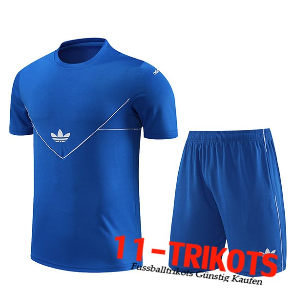 Adidas Trainingstrikot + Shorts Blau 2023/2024