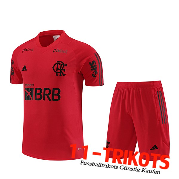 Flamengo Trainingstrikot + Shorts Rot 2023/2024 -02