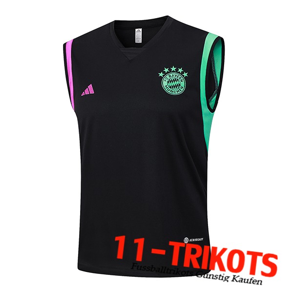 Bayern München Trainings-Tanktop Schwarz 2023/2024 -03