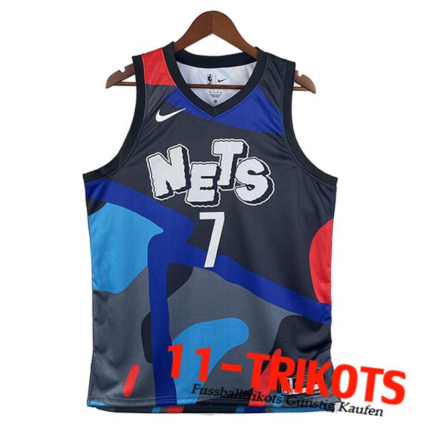 Brooklyn Nets Trikots (DURANT #7) 2023/24 Blau/Grau