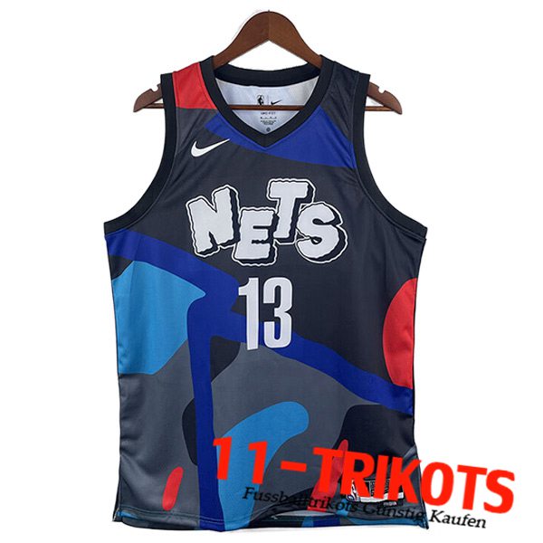 Brooklyn Nets Trikots (HARDEN #13) 2023/24 Blau/Grau