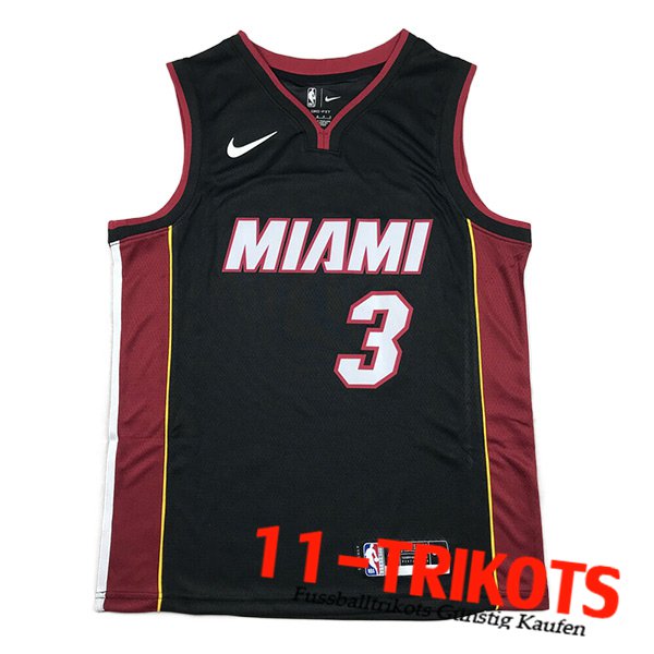 Miami Heat Trikots (WADE #3) 2023/24 Schwarz -04