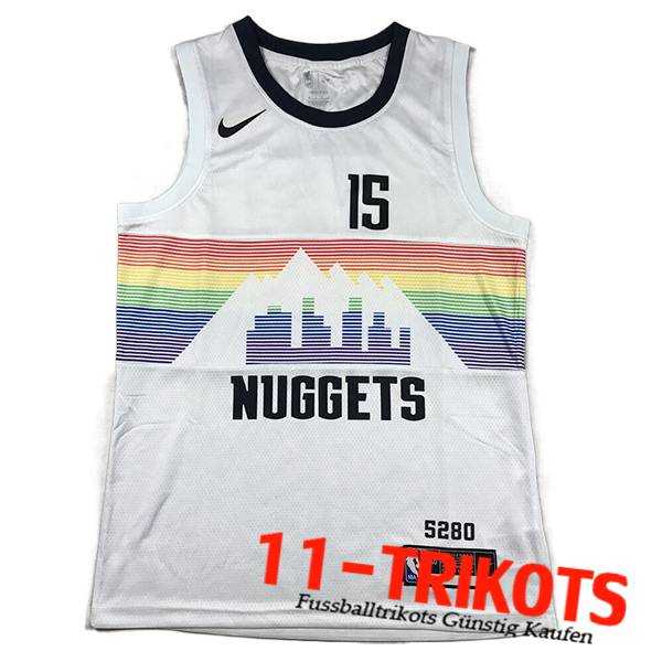 Denver Nuggets Trikots (JOKIC #15) 2023/24 Weiß -02