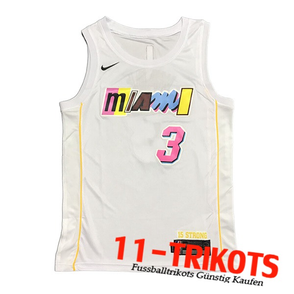 Miami Heat Trikots (WADE #3) 2023/24 Weiß -03