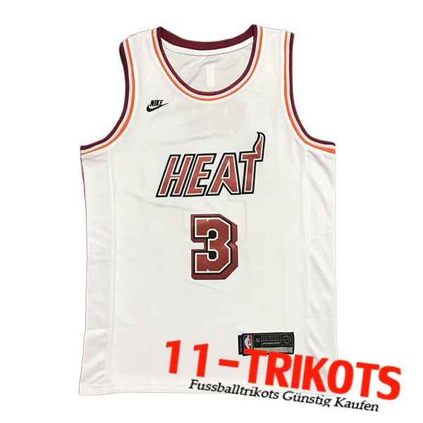 Miami Heat Trikots (WADE #3) 2023/24 Weiß -02