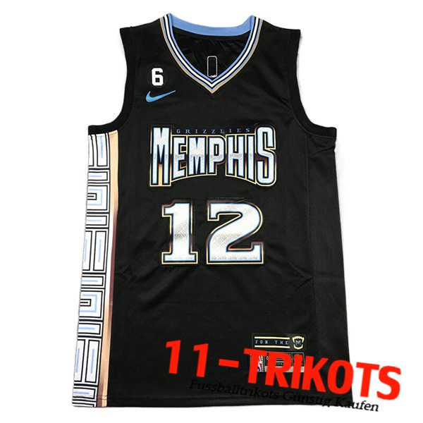 Memphis Grizzlies Trikots (MORANT #12) 2023/24 Schwarz -02