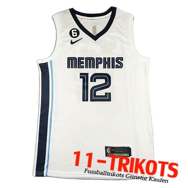 Memphis Grizzlies Trikots (MORANT #12) 2023/24 Weiß -02