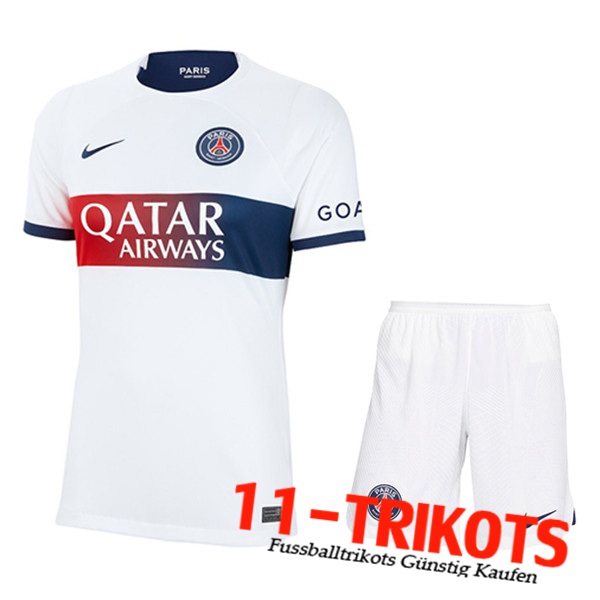 PSG Auswärtstrikot Fussball Trikots + Shorts 2023/2024