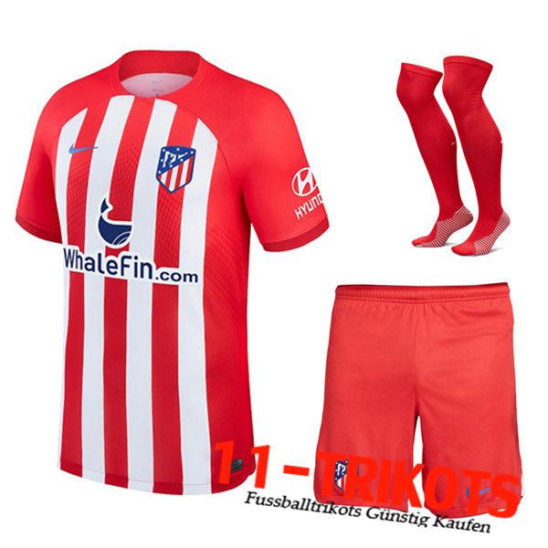 Atletico Madrid Fussball Trikots Heimtrikot (Shorts + Socken) 2023/2024