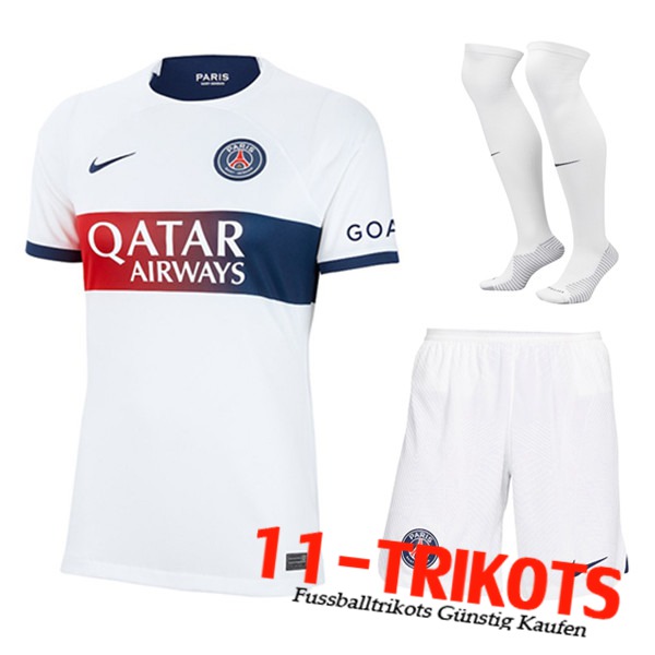 PSG Fussball Trikots Auswärtstrikot (Shorts + Socken) 2023/2024