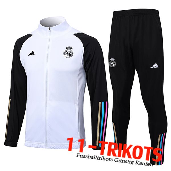 Real Madrid Trainingsanzug (Jacke) Weiß 2023/2024