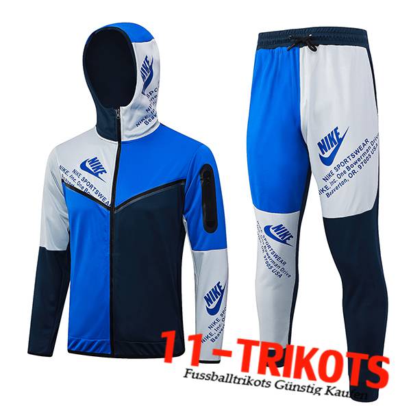 Nike Trainingsanzug Mit Kapuze Trainingsjacke Windbreaker Blau 2023/2024 -02