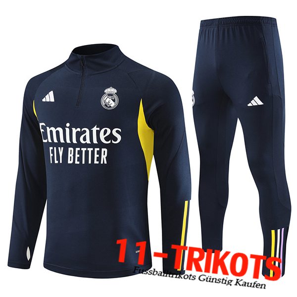 Real Madrid Trainingsanzug Navy blau 2023/2024 -02