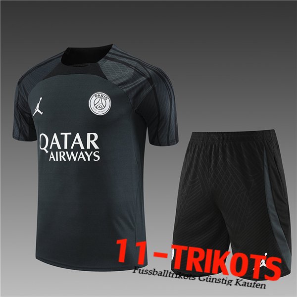 Jordan PSG Trainingstrikot + Shorts Kinder Dunkelgrau 2023/2024