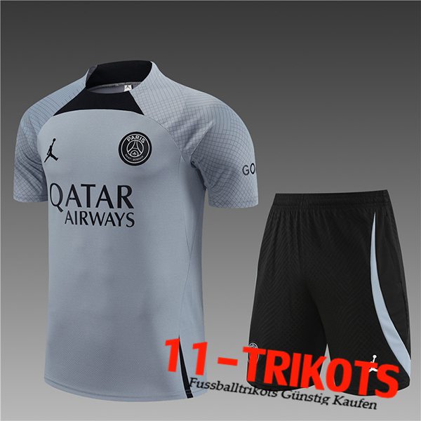 Jordan PSG Trainingstrikot + Shorts Kinder Hellgrau 2023/2024