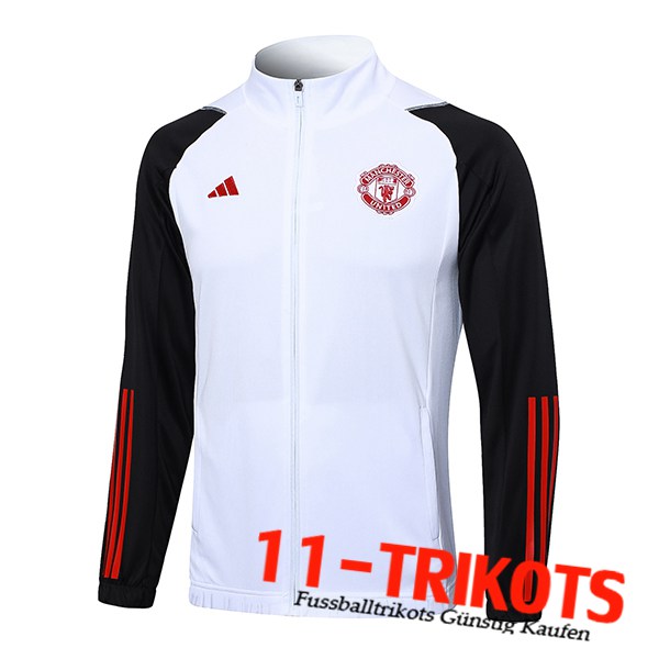 Manchester United Trainingsjacke Weiß 2023/2024