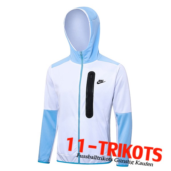 Nike Trainingsjacke Mit Kapuze Weiß/Blau 2023/2024